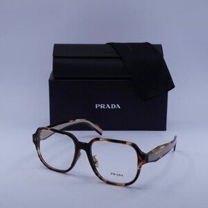 Prada PRB07VD 07R1O1 Square Eyeglasses - Havana Caramel 56mm